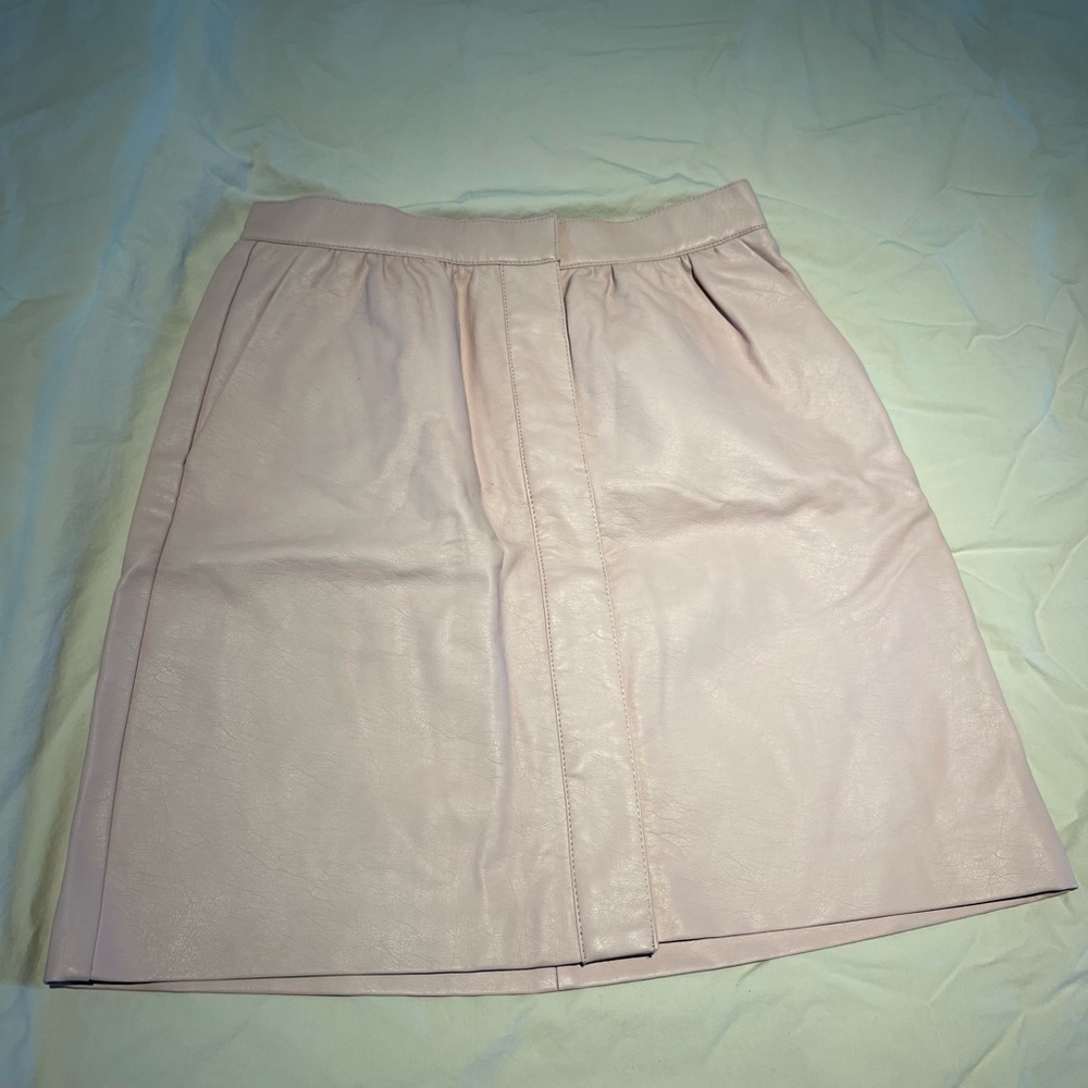 Brand New French Connection Pink Pleather Skirt. Never Worn
